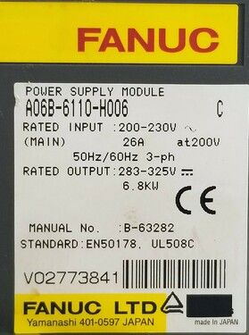 A06B-6110-H006 | FANUC Power Supplies